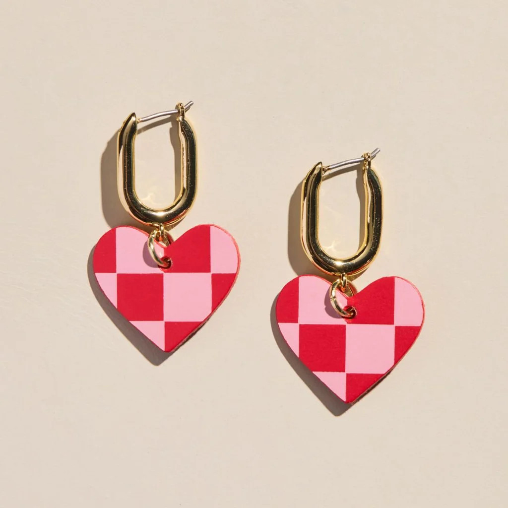 Crimson & Pink Checkmate Quinn | Nickel and Suede