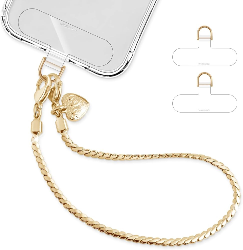 Phone Charm Strap With Metal Chain Detachable Wrist Strap For iPhone Anti Theft Strap Phone Chain... | Amazon (US)