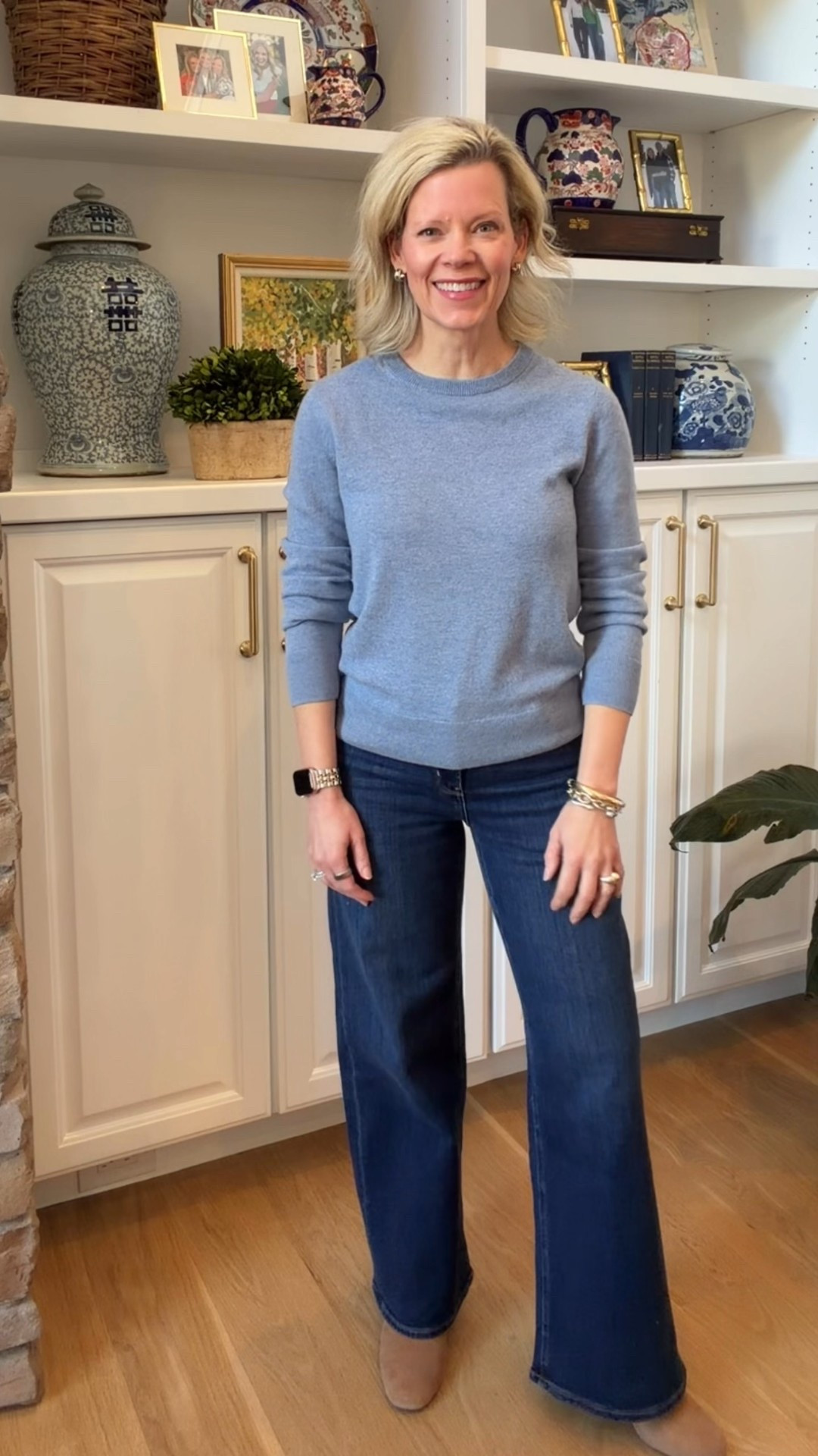 One of my many Quince cashmere sweaters with my new favorite Quince jeans. Here’s 3 different ways to style it. Which one is your favorite?

#LTKOver40 #LTKdayinmylife #LTKootd