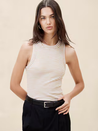 Ribbed Racer Tank | Banana Republic Factory