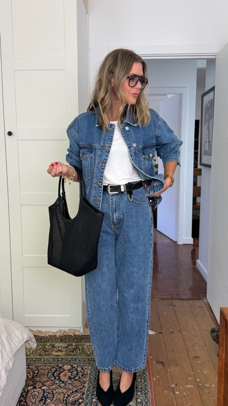 Weekend Double Denim — my go to uniform when I want to look elevated with minimal effort. 

Wearing a 10 in the jacket, 8 in the jeans and tee x

#LTKstyletip #LTKautumn #LTKaustralia