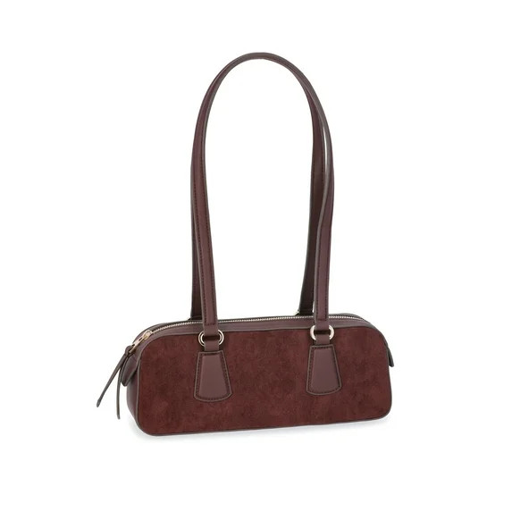 Scoop Women's Small East West Faux Suede Shoulder Bag, Velvet Rose | Walmart (US)