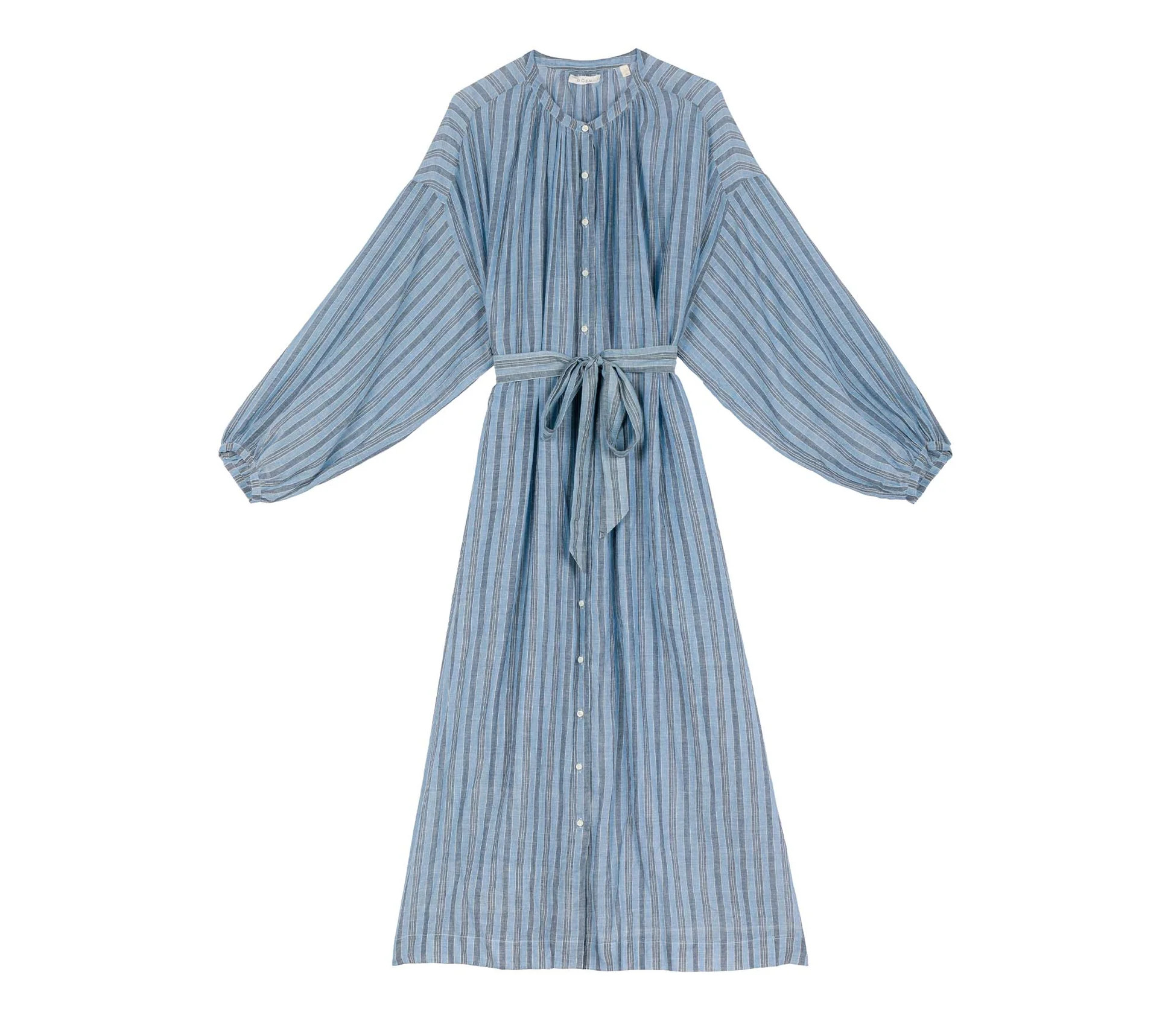Joan Dress - Indigo Stripe | DÔEN | DOEN