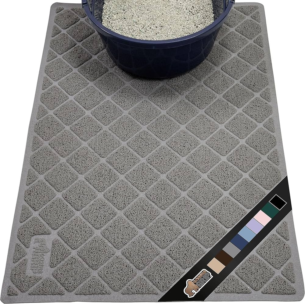 The Original Gorilla Grip 100% Waterproof Cat Litter Box Trapping Mat, Easy Clean, Textured Backi... | Amazon (US)