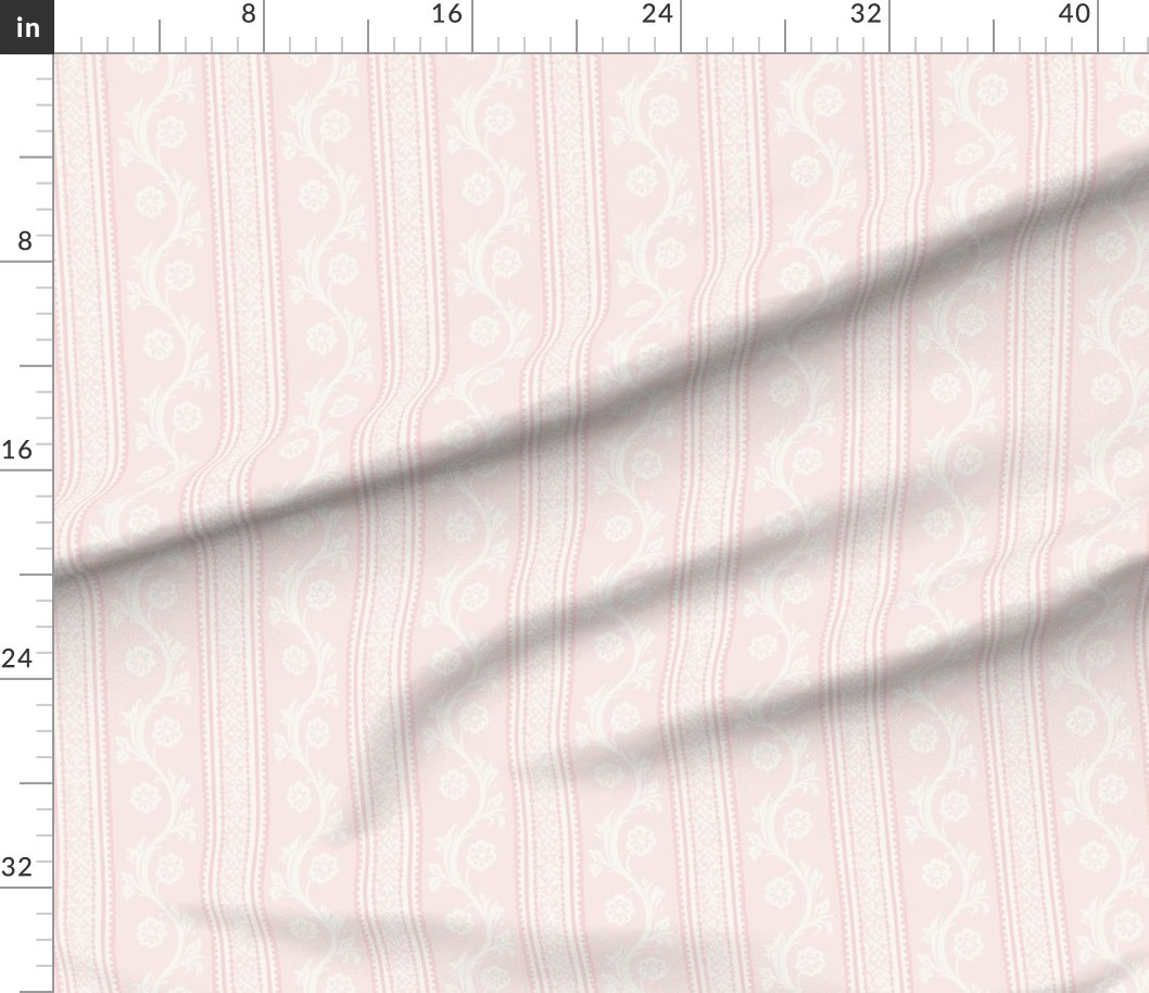 Fabric in Francie Stripe Baby Pink | Spoonflower