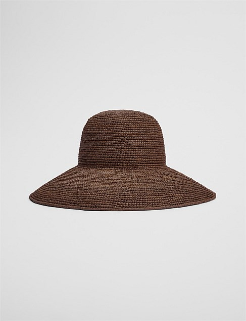 RAFFIA WIDE BRIM HAT | David Jones (Australia & New Zealand)