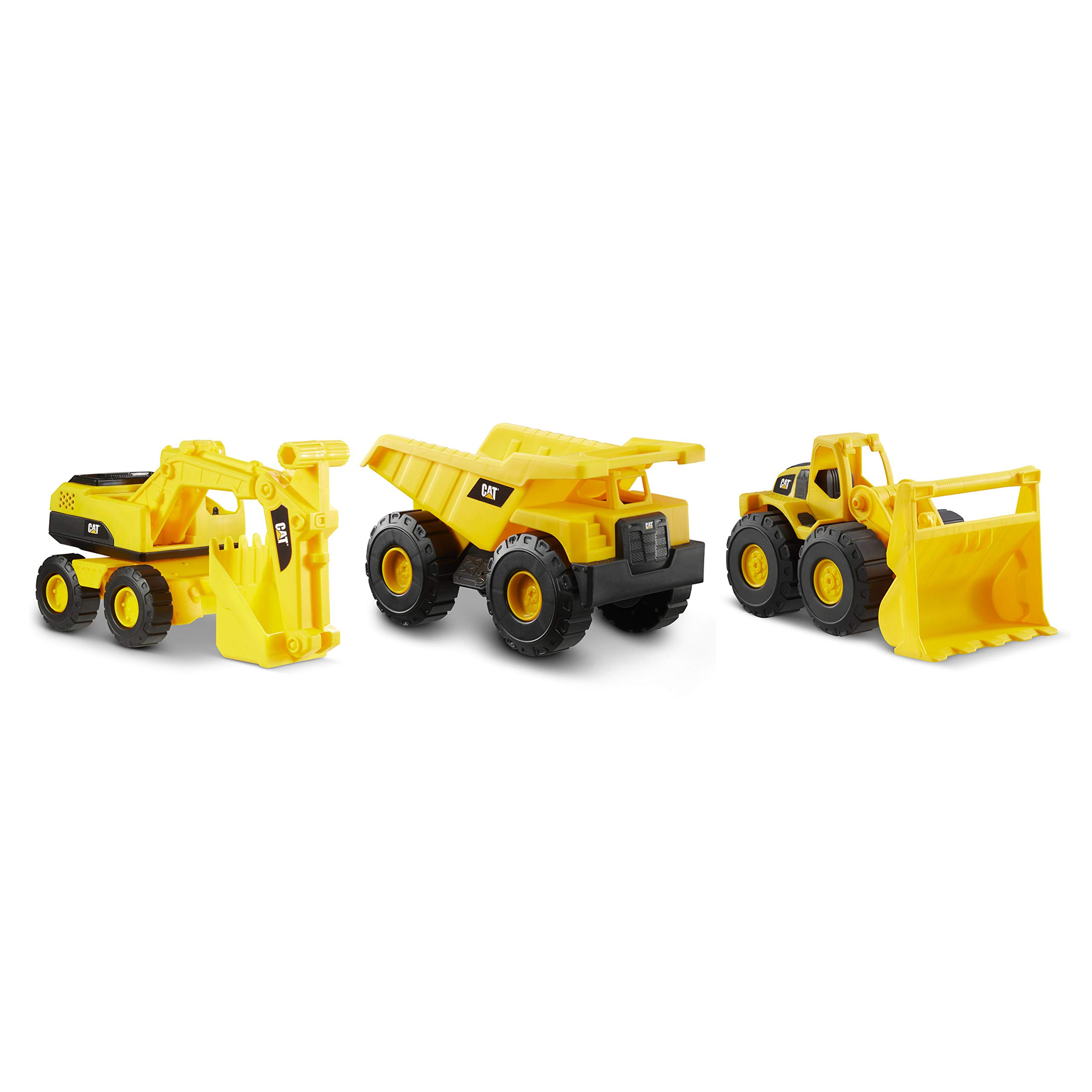 CAT Construction Toys, Mini Crew 3-Pack 7”, Push-Powered Yellow Construction Vehicle Toys, Incl... | Amazon (US)