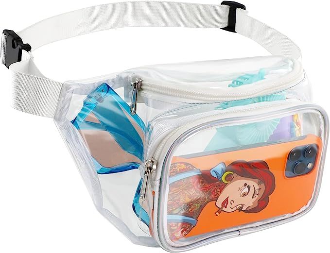 Fanny Pack, Packism Clear Fanny Pack Waterproof Cute Waist Bag Stadium Approved Clear Purse with ... | Amazon (US)