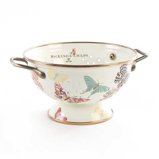 Butterfly Garden Small Colander - White | MacKenzie-Childs