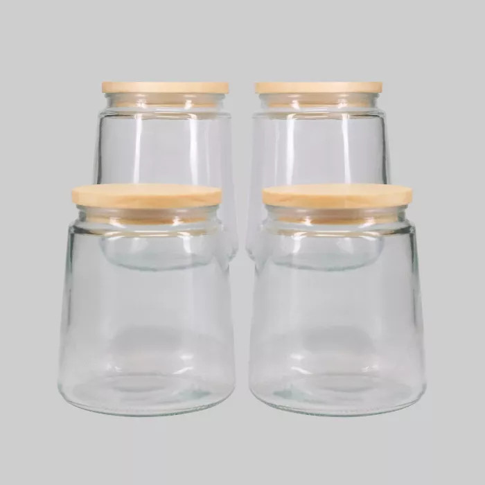4ct Small Jars with Wood Lid - Bullseye's Playground™ | Target