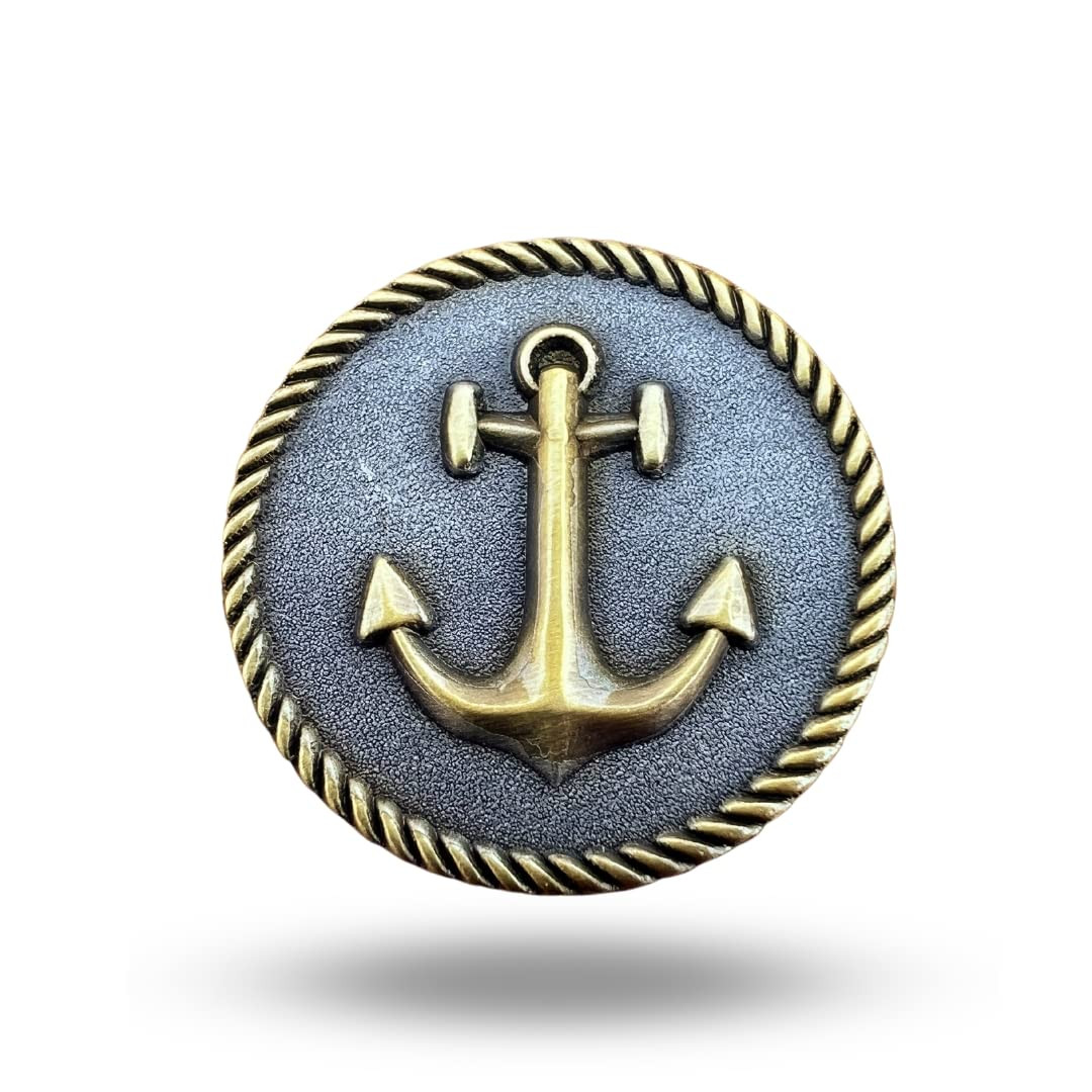 Full Metal Markers Anchor Navy Unique Magnetic Metal Golf Ball Marker Accessory with Hat Clip for... | Amazon (US)