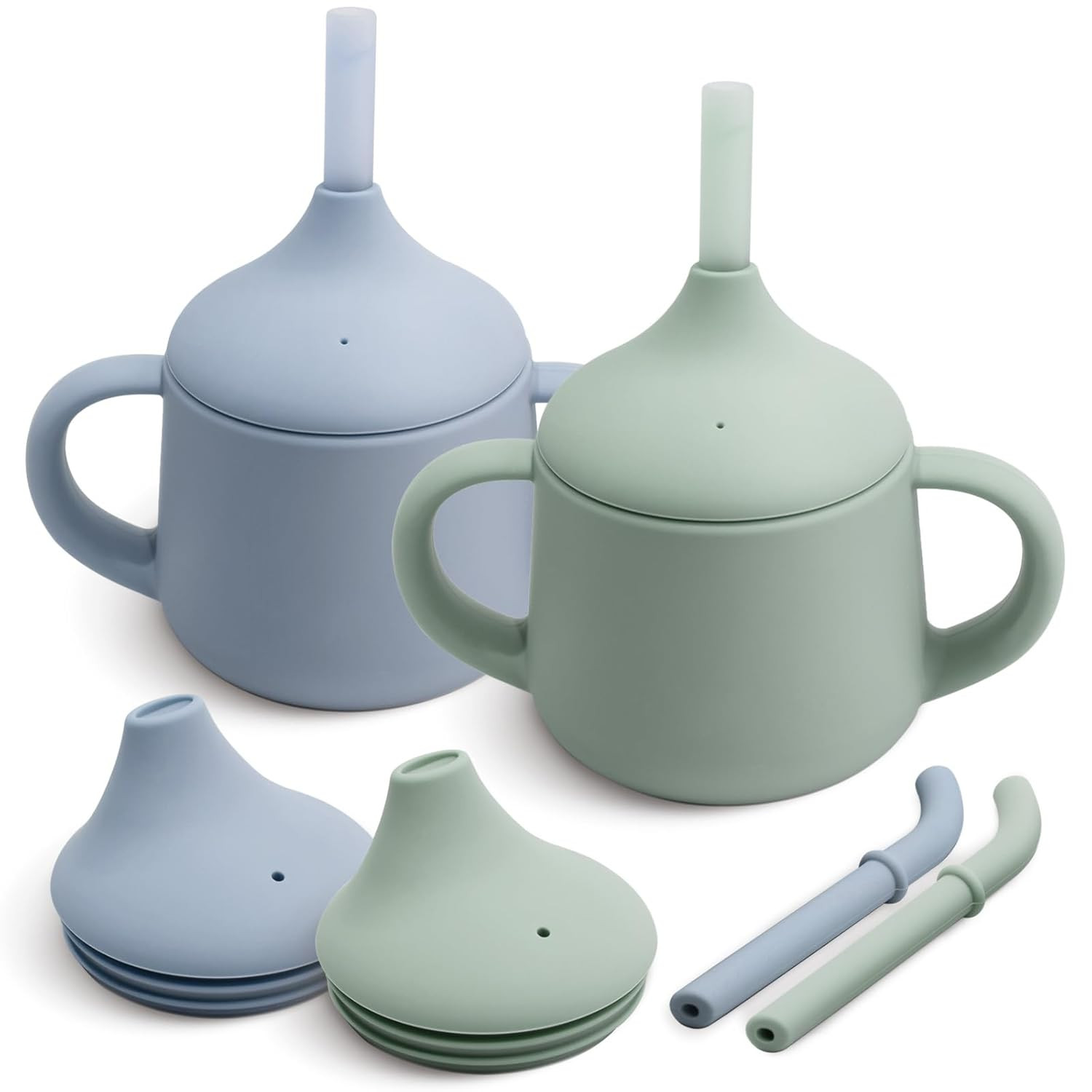 Moonkie Silicone Baby Sippy Cups | 3 Stages Training Cup Straw Cup for Infants Toddlers and Kid |... | Amazon (US)