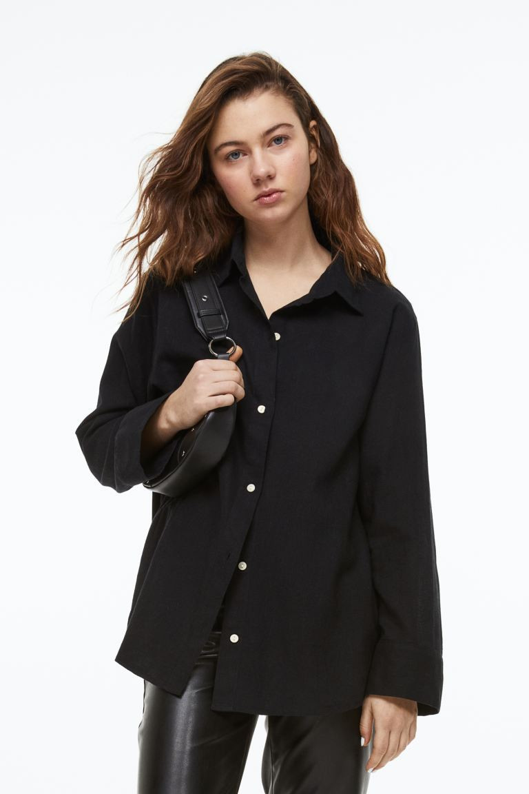 Linen-blend Shirt | H&M (US + CA)