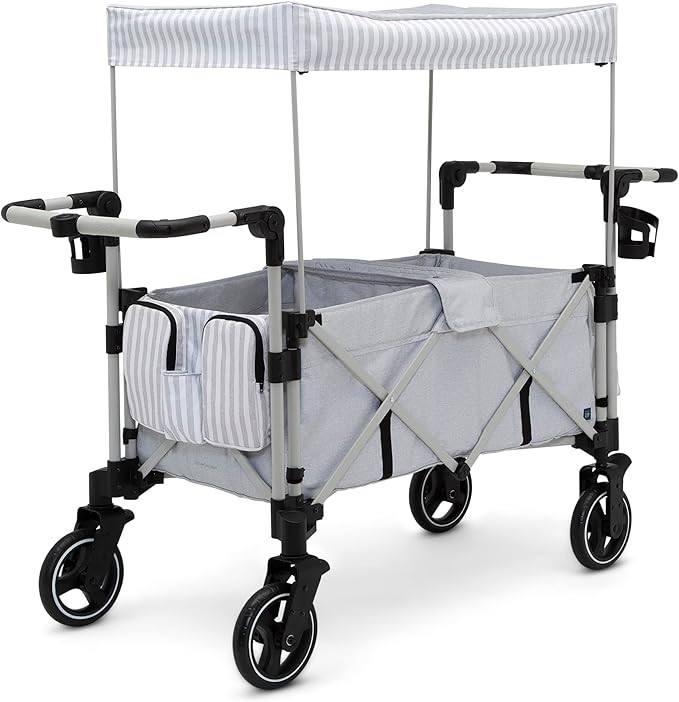 babyGap by Delta Children Deluxe Explorer Wagon - Greenguard Gold Certified,Grey Stripes | Amazon (US)