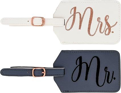 Miamica Women's mrs. Bridal Luggage Tags, Gray & White, M31151-Gray/White | Amazon (US)