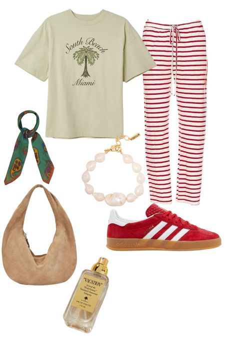 Red and white inspired cool/chill girl aesthetic. 
Red sambas, gazelle, spezial 
