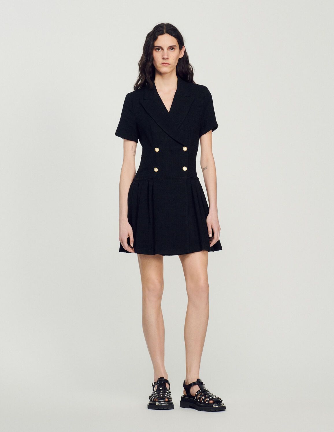 Short tweed coat dress | Sandro Paris (US)