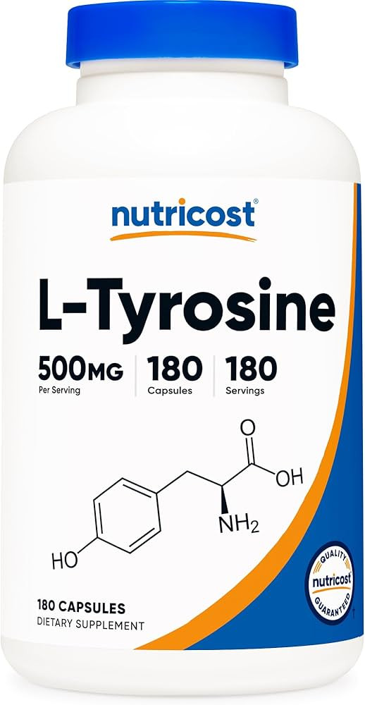 Nutricost L-Tyrosine 500mg, 180 Capsules - Gluten Free & Non-GMO | Amazon (US)