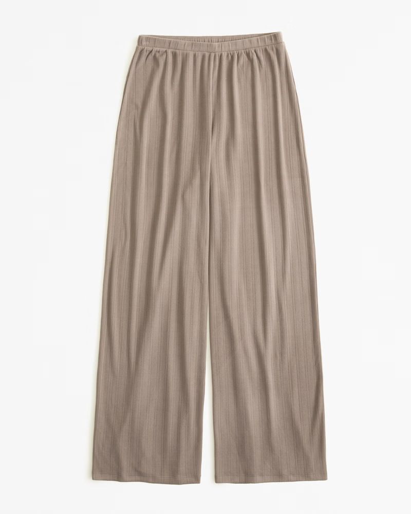 Women's Pointelle Wide Leg Pant | Women's New Arrivals | Abercrombie.com | Abercrombie & Fitch (US)