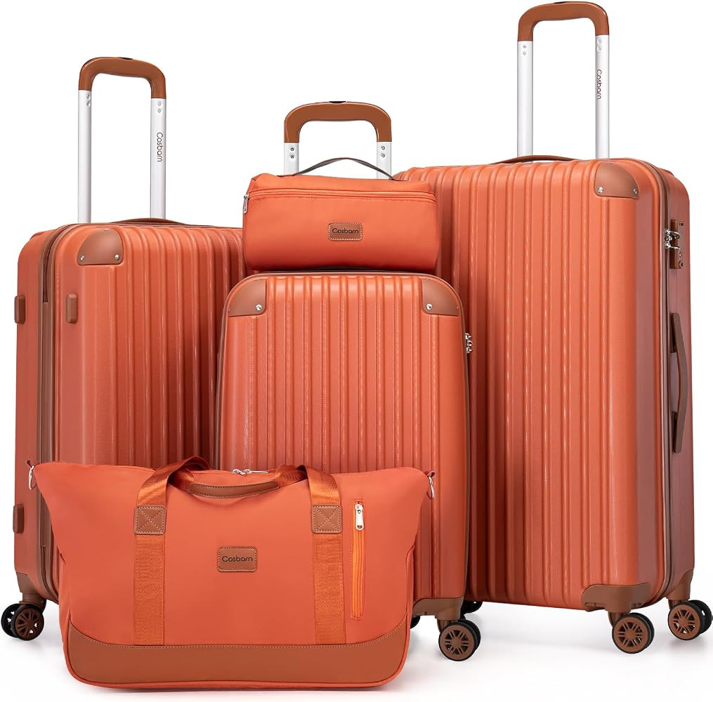 Cosbarn Luggage Sets 5 Piece Suitcases with Wheels, Suitcase Set ABS Hard Case Luggage with TSA L... | Amazon (US)