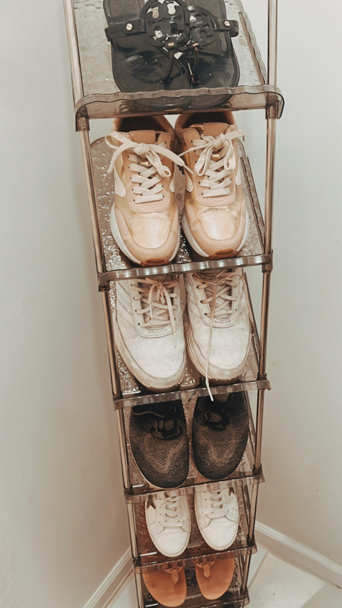 Vertical shoe rack that actually looks good! 

#shoerack #organize #organization #home #amazon

#LTKHome #LTKSaleAlert #LTKShoeCrush