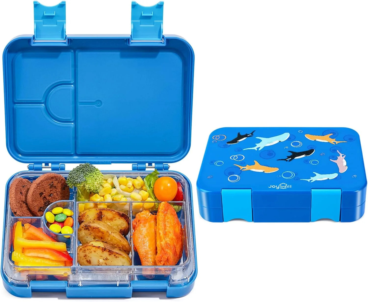 JOYHILL Leak-Proof Bento Box, 800ML Kids Lunch Box with 6 Compartments, BPA-Free Lunch Containers... | Walmart (US)