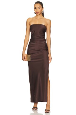 Eternity Strapless Maxi Dress in Dark Chocolate | Revolve Clothing (Global)