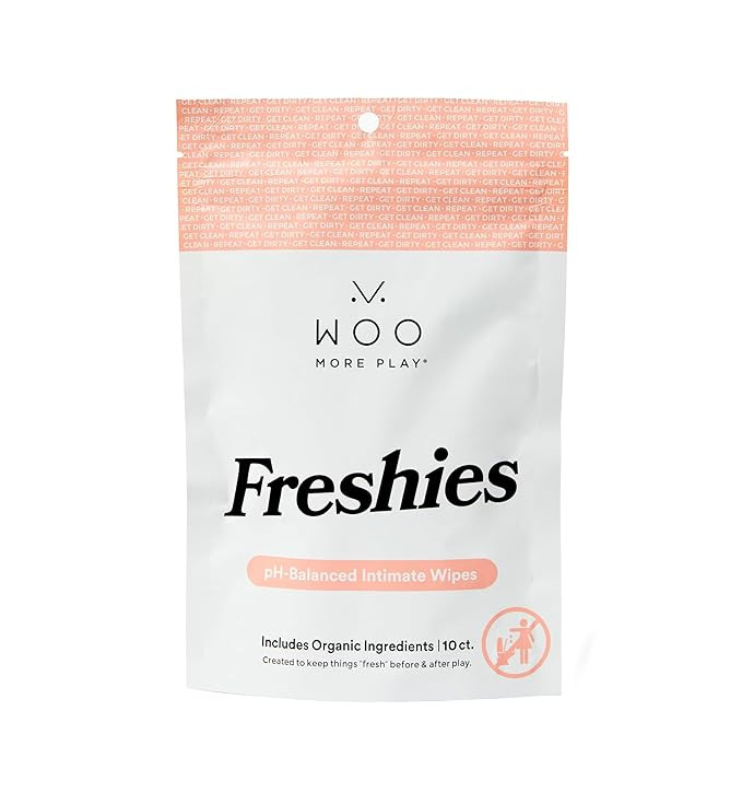 Woo More Play Freshies: All-Natural Feminine Intimacy Towelette Wipes with Coconut Oil and Aloe V... | Amazon (US)