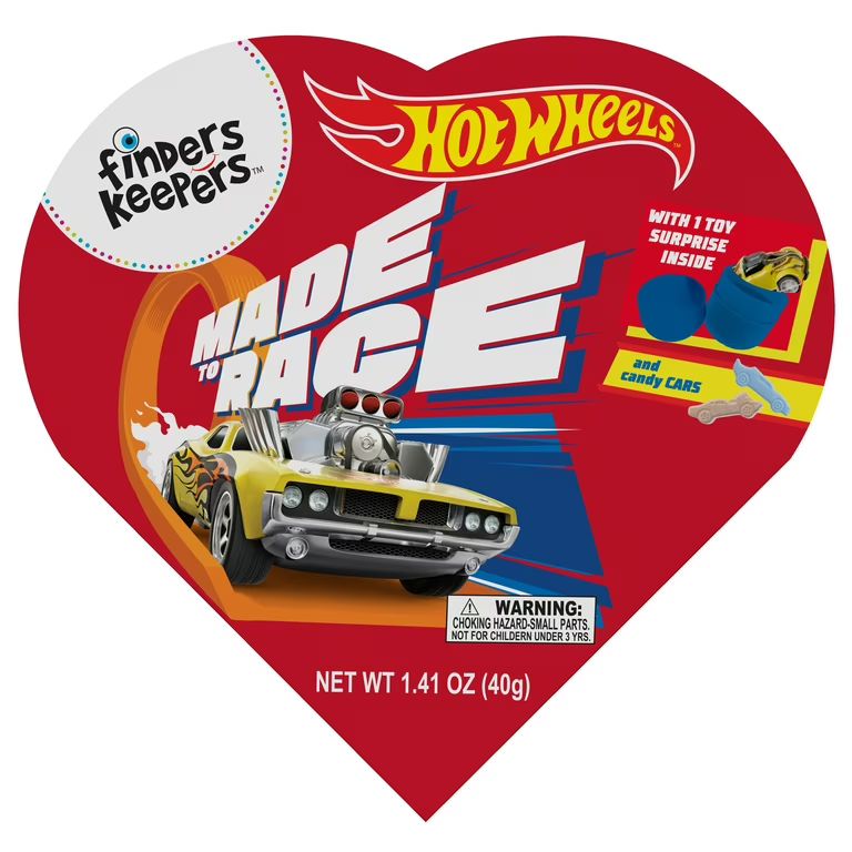 Galerie Finders Keepers Hot Wheels Faux Heart Box with Candy, 1.41 oz | Walmart (US)
