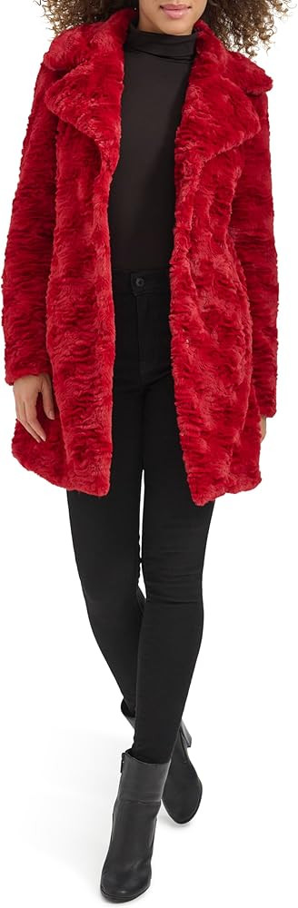 Kenneth Cole Women's Classic Mink Style Faux Fur Coat | Amazon (US)