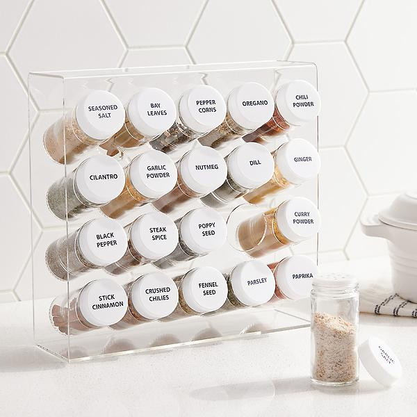 Acrylic 20-Bottle Spice Rack | The Container Store