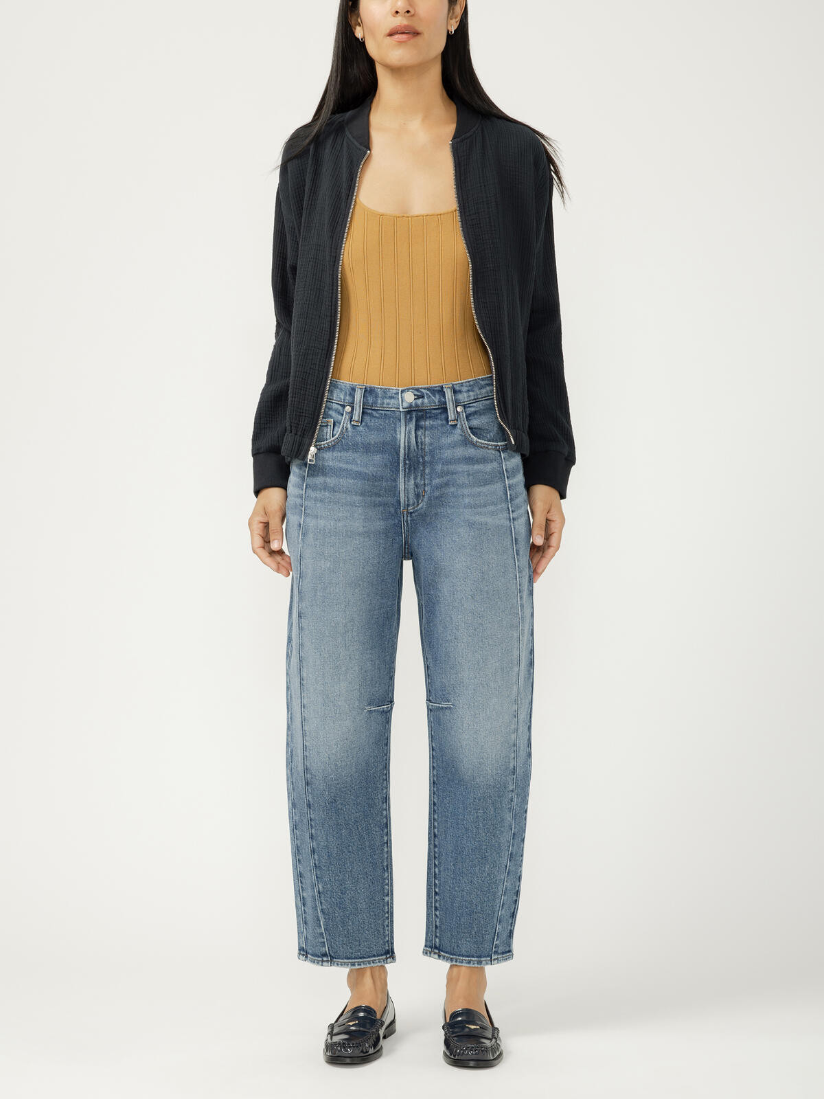 High Rise Slim Barrel Leg Jeans | Silver Jeans US
