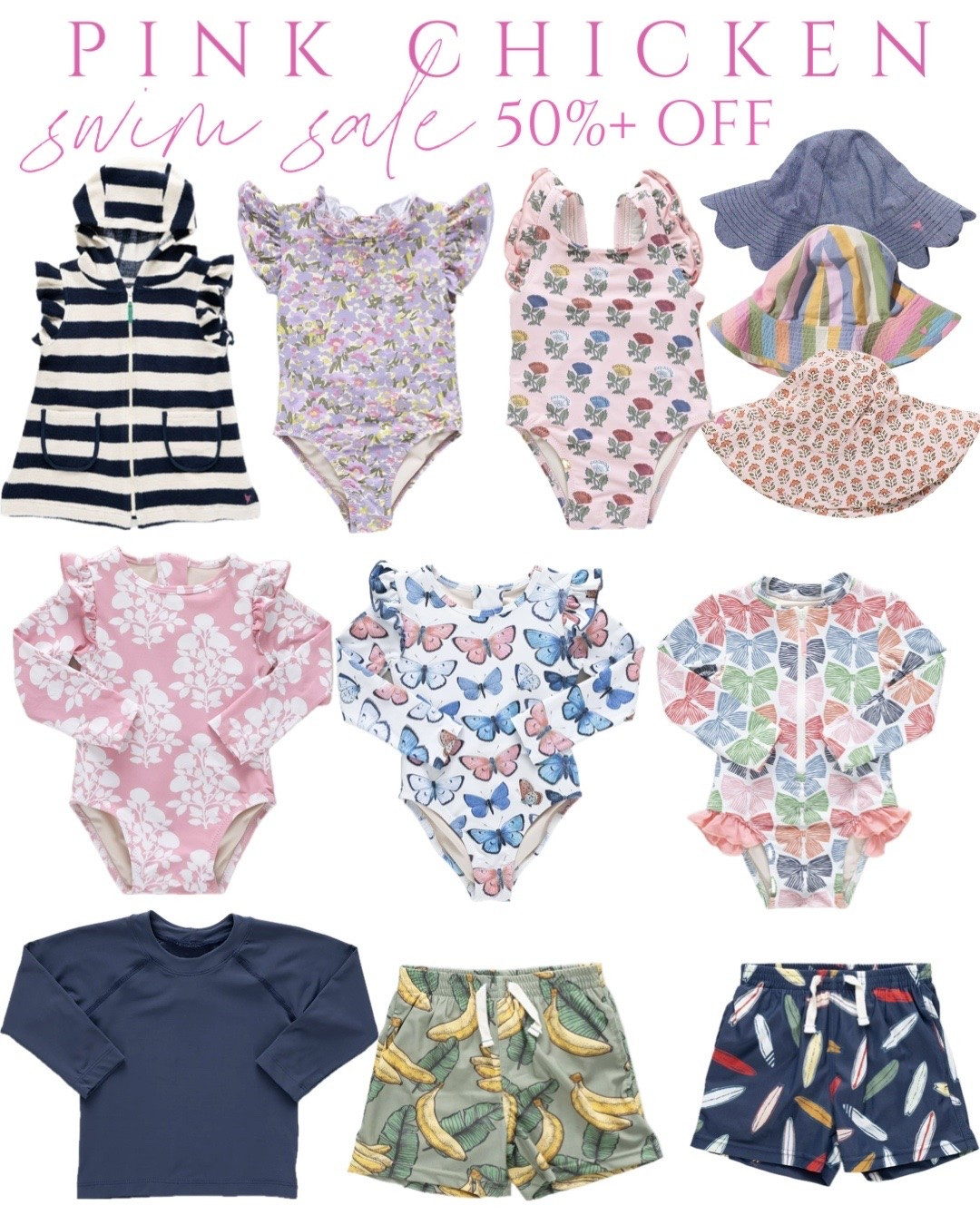 Respect pink chicken swim items 50%+ off!

#LTKSwim #LTKKids #LTKBaby