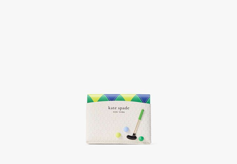 Tee Time Leather Card Case | Kate Spade (US)