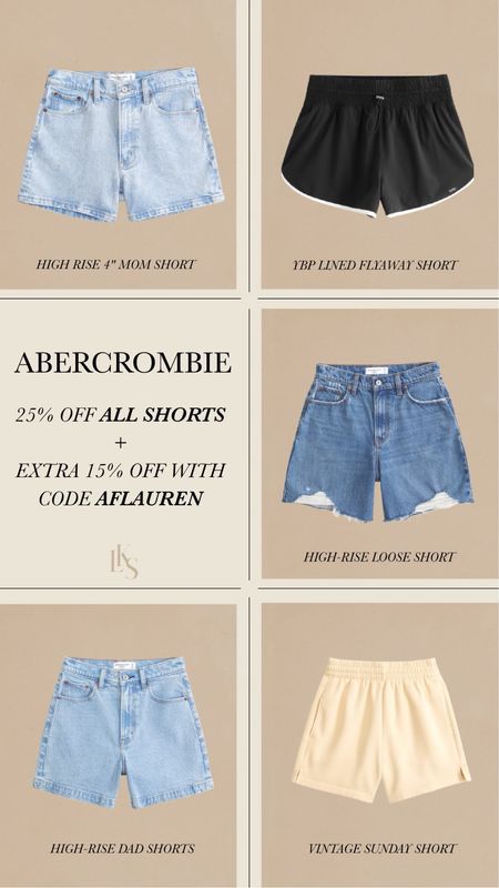 all @abercrombie shorts are 25% off rn + you can get an extra 15% off with code AFLAUREN! 🙌🏻
#abercrombiepartner #ad 

#LTKSaleAlert #LTKFindsUnder100