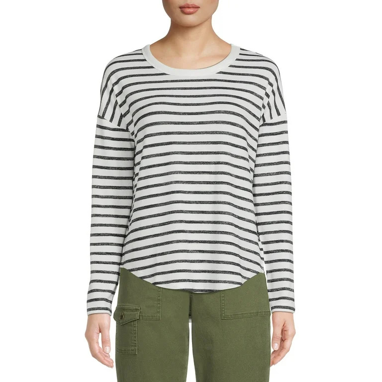 Time and Tru Women's Long Sleeve Hacci T-Shirt | Walmart (US)