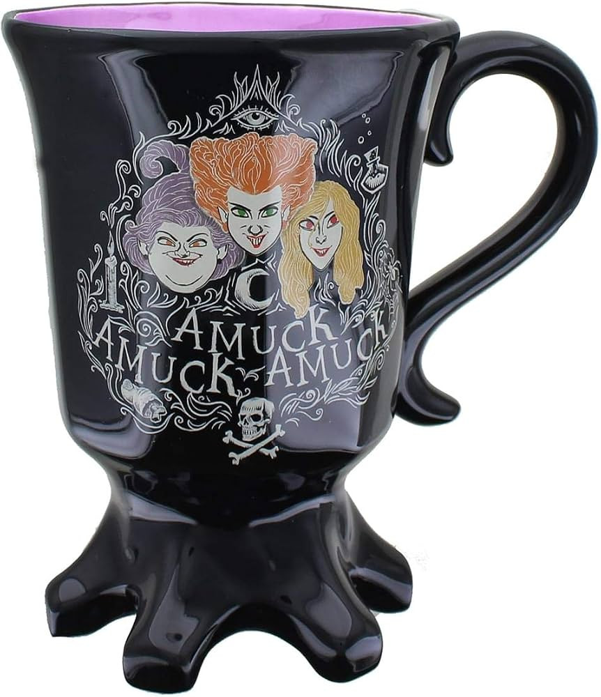 Disney Hocus Pocus Sanderson Sisters Amuck Sculpted Ceramic Mug | Large Coffee Cup For Espresso, ... | Amazon (US)