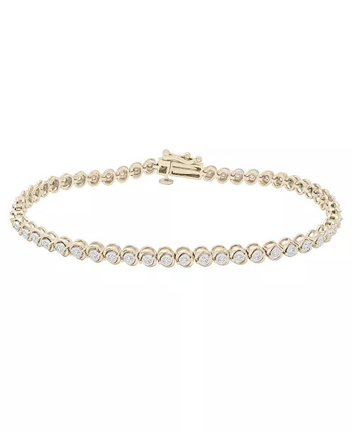 Diamond Bracelet (1/2 ct. t.w.) in Sterling Silver | Macy's