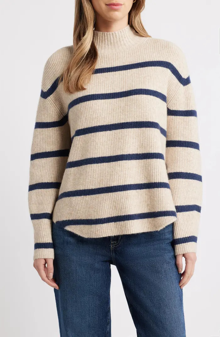 Shirttail Mock Neck Sweater | Nordstrom