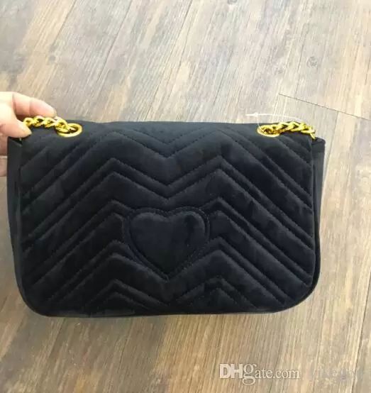 New Hot Sale velvet G G Handbags Women chain bags Designer Handbags Wallets for Women Leather Cha... | DHGate