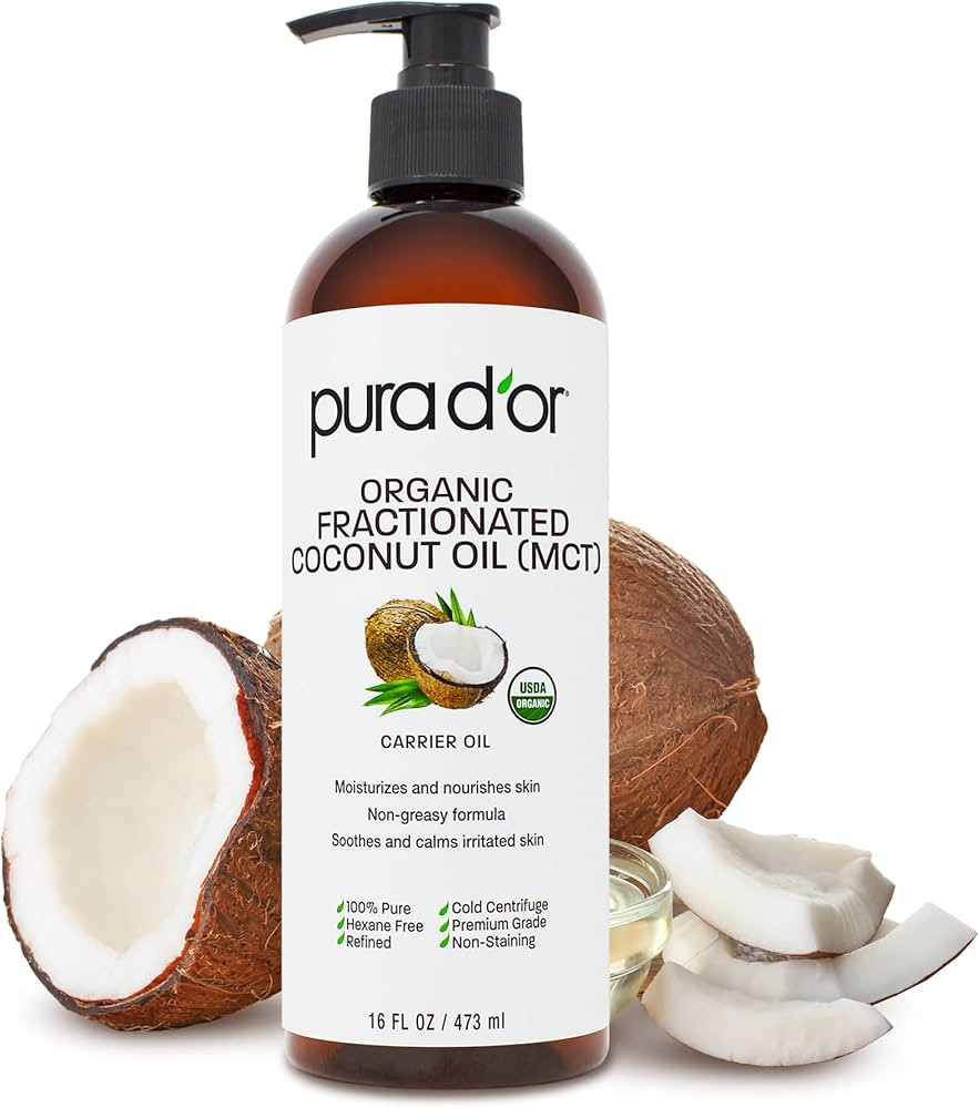 PURA D'OR 16 Oz ORGANIC Fractionated Coconut Oil – USDA Certified – MCT Oil – Therapeutic, ... | Amazon (US)