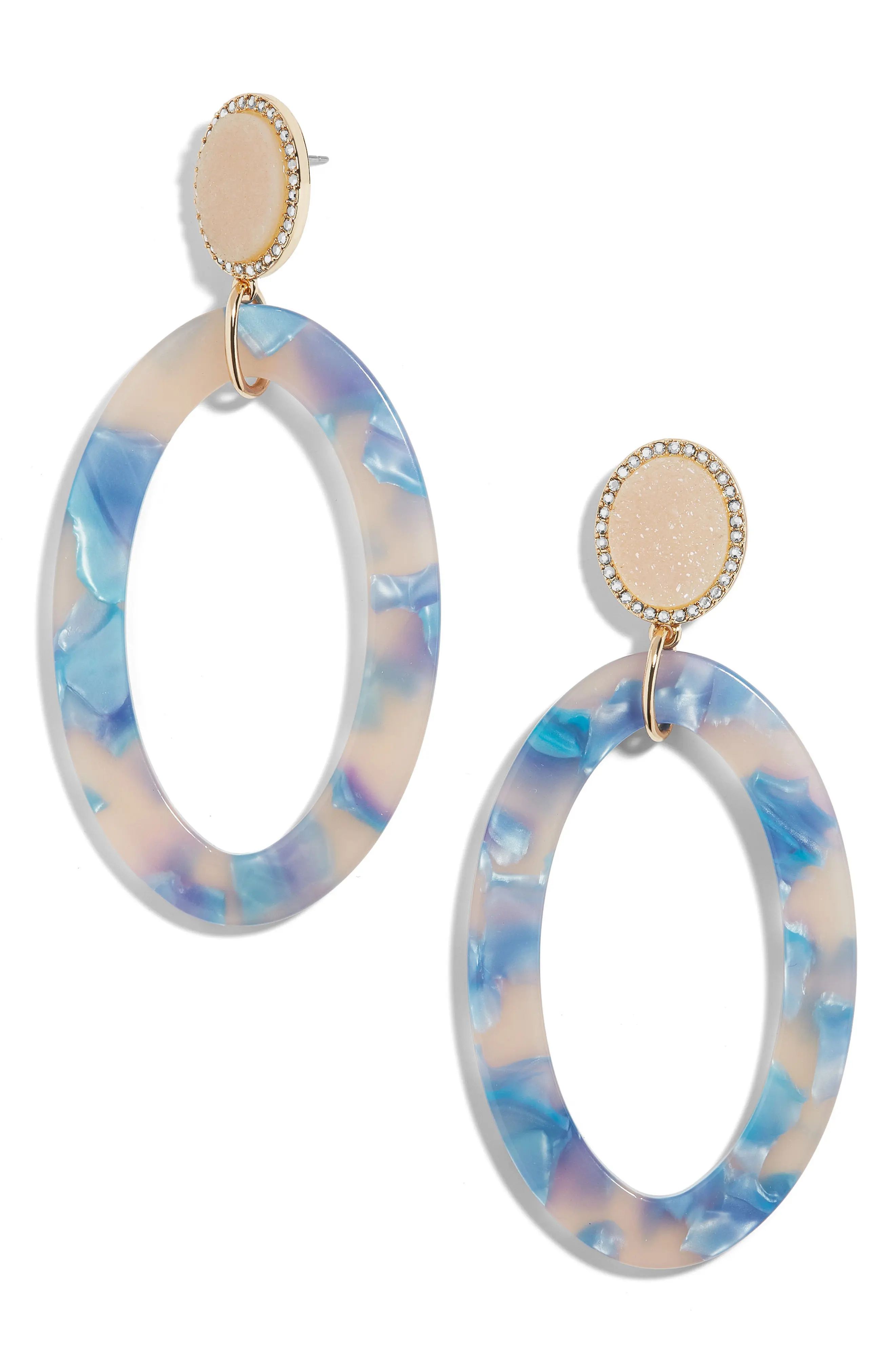 Triana Drusy & Oval Drop Earrings | Nordstrom