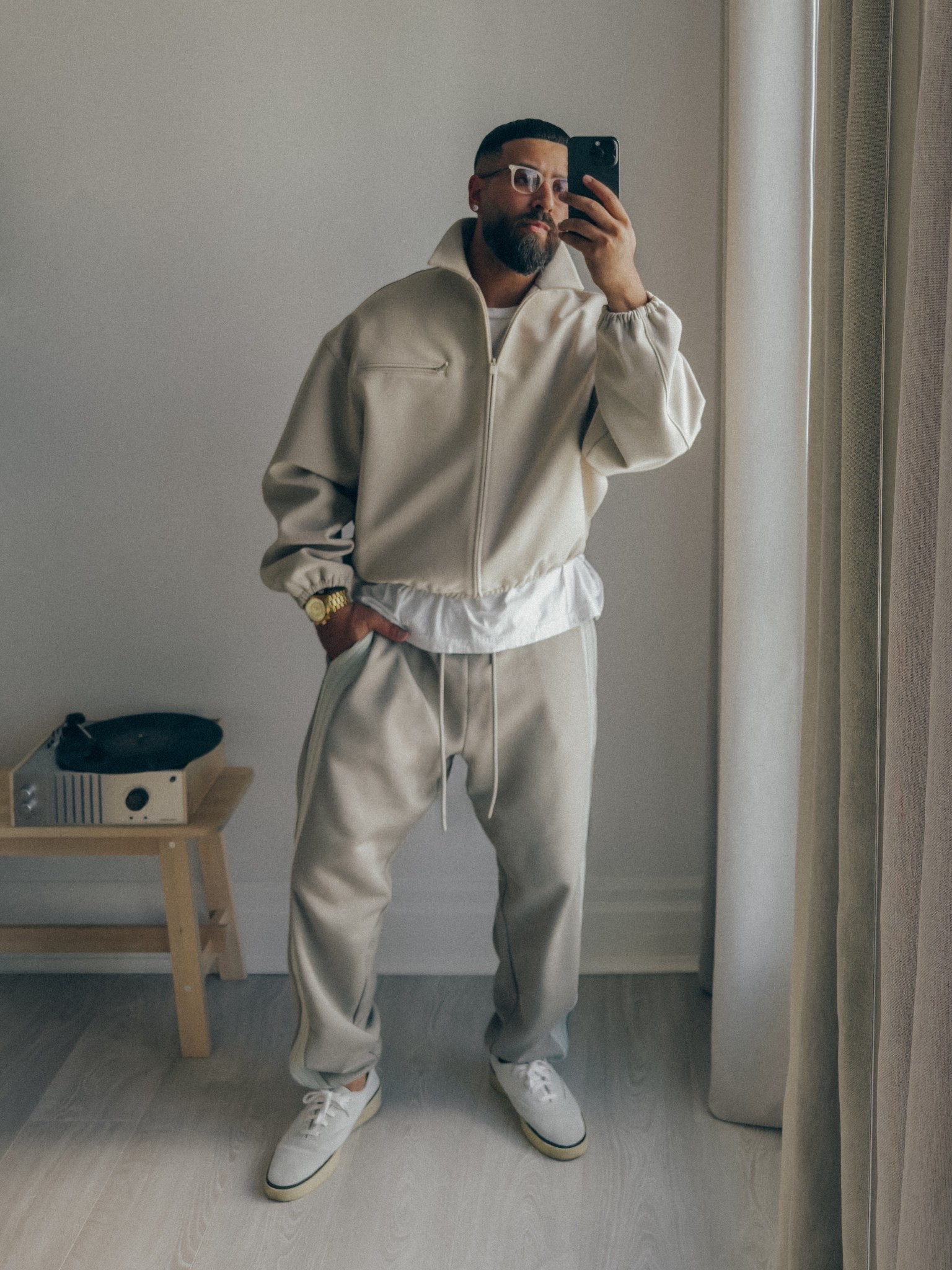 Men’s relaxed and elevated style. Featuring FEAR OF GOD ESSENTIALS Bonded Canvas Zip Up Jacket in ‘Timber’ (size Medium). A great jacket thats a statement piece and layers easily as well. A Men’s outfit for the Fall and those cooler Summer nights. Linked similar items where exact items are currently sold out. 

#LTKStyleTip #LTKMens