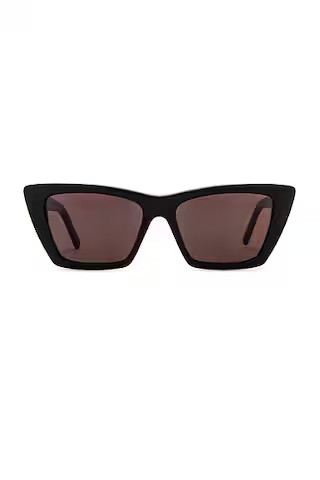 Saint Laurent SL 276 Mica Sunglasses in Shiny Black | FWRD | FWRD 