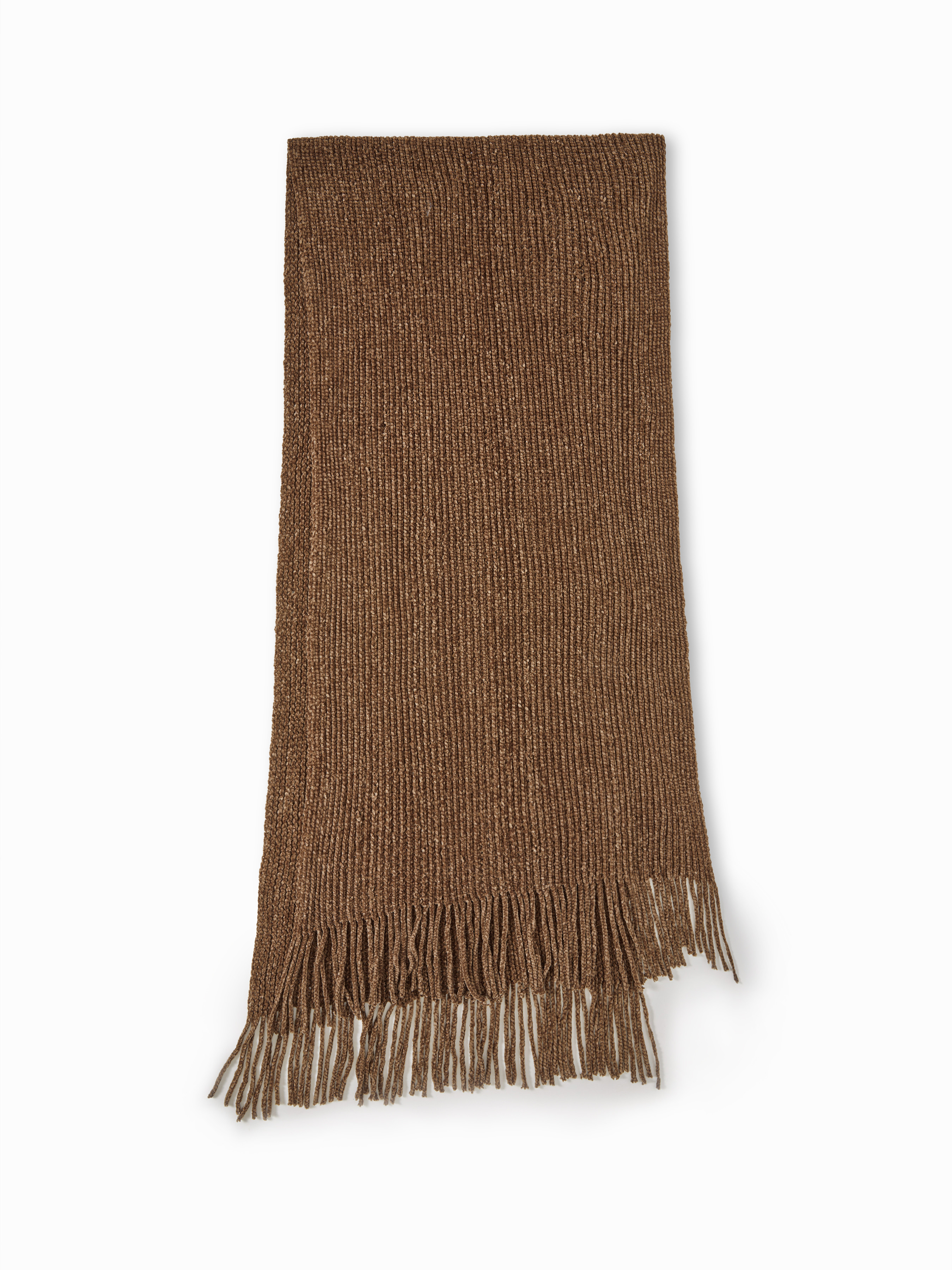 KNITTED FRINGED SCARF For Daily Casual | Cider