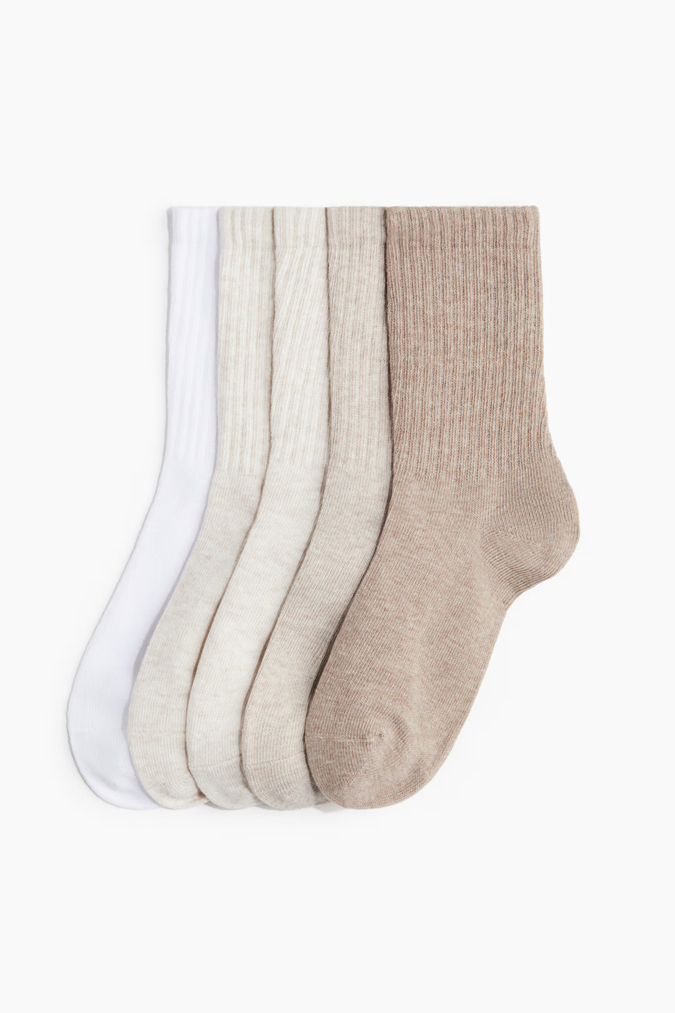 5-Pack Sports Socks - Beige melange - Ladies | H&M US | H&M (US + CA)