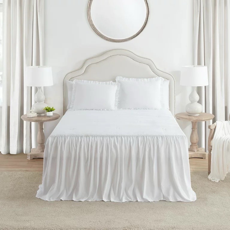 My Texas House Angelina Draping Ruffle Polyester Adult 3-Piece Bedspread Set, Bright White, King! 

#LTKHome #LTKSaleAlert #LTKFallSale