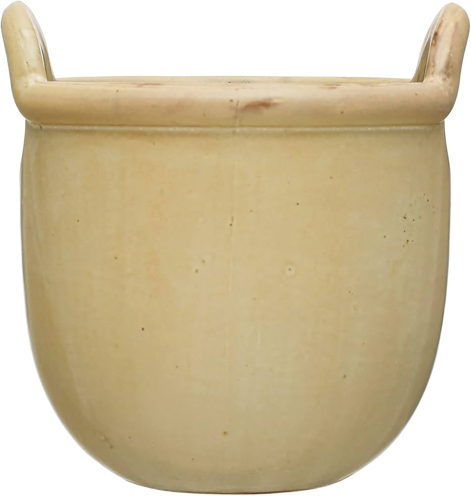 Bloomingville Stoneware Handles, Tan Reactive Glaze Urn | Amazon (US)
