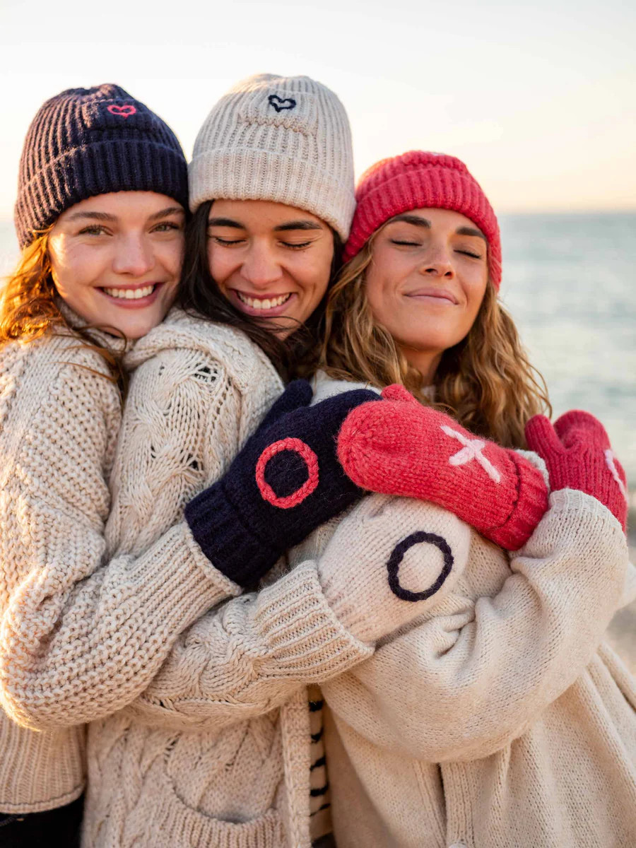 Sailor Love XO Flip Top Mittens | MERSEA