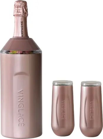 Vinglacé Stainless Steel & Glass Champagne Gift Set | Nordstrom | Nordstrom